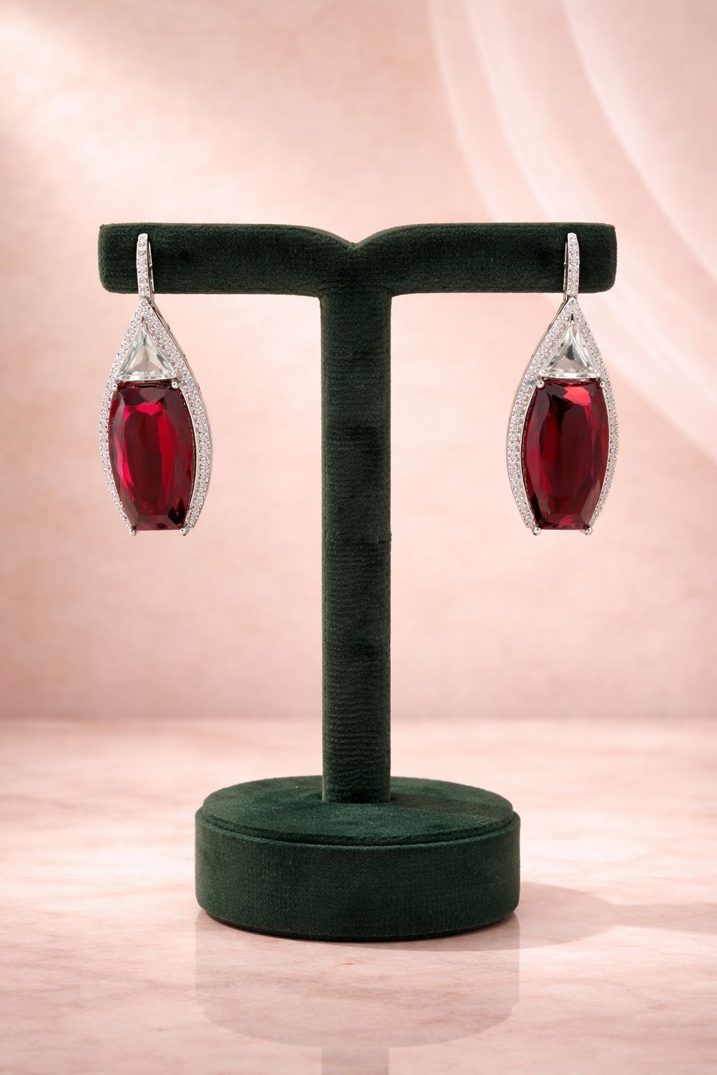 Premium Ruby Bella Statement Women's Party Earrings