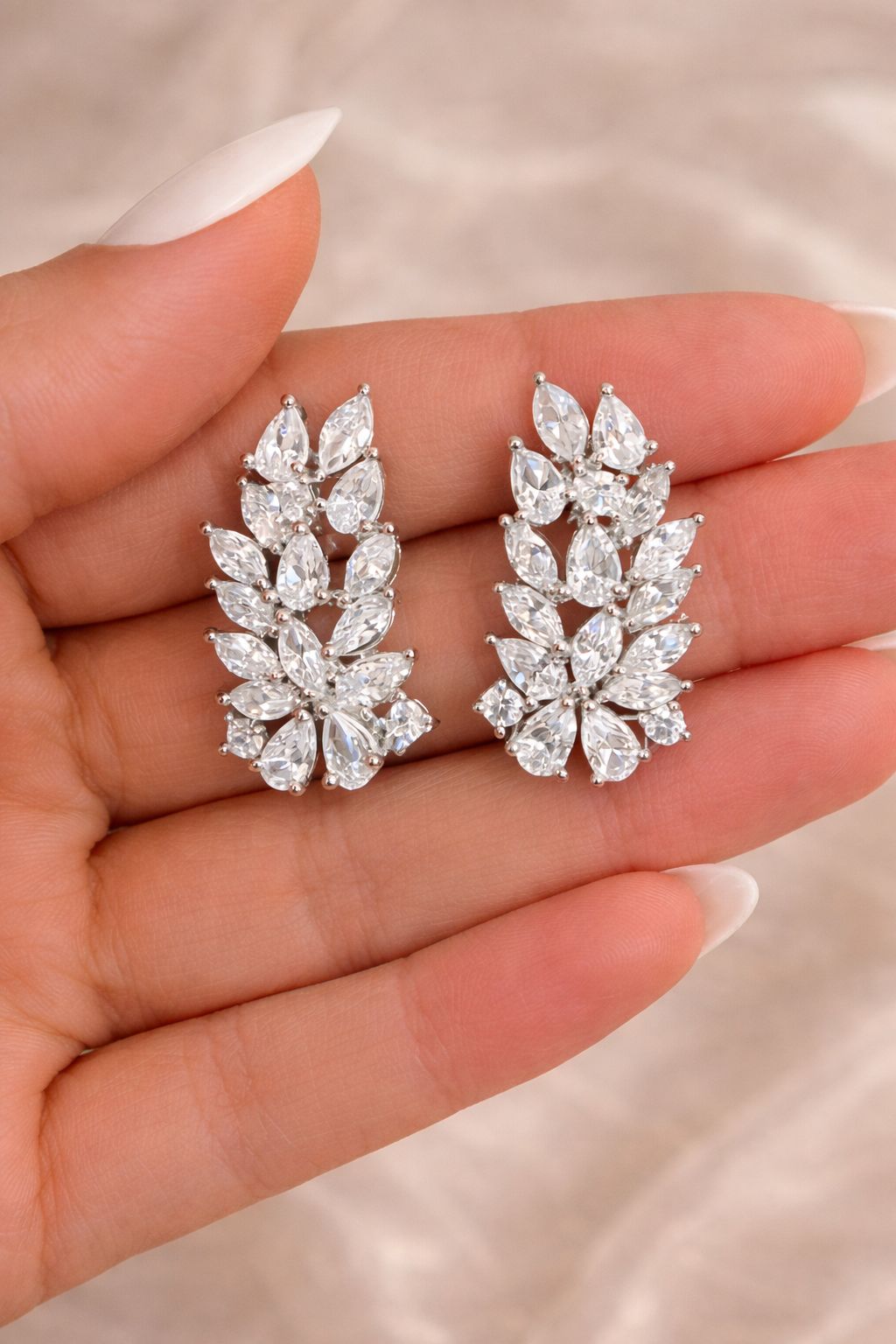 Premium Marquise and Drop Solitaire Cocktail Party Earrings for Women