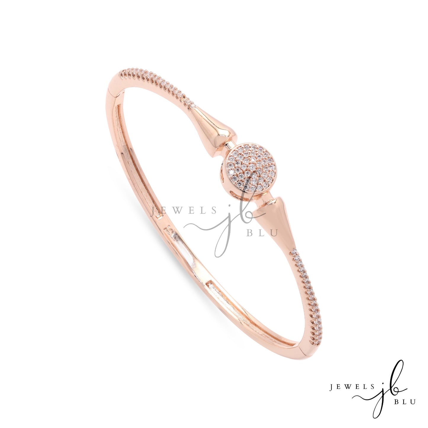 Premium Rose Gold Finish Micro Setting Briana Openable Bracelet