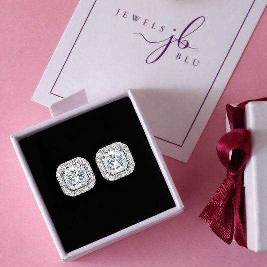 Cushion Cut Solitaire Anti Tarnish Everyday Studs