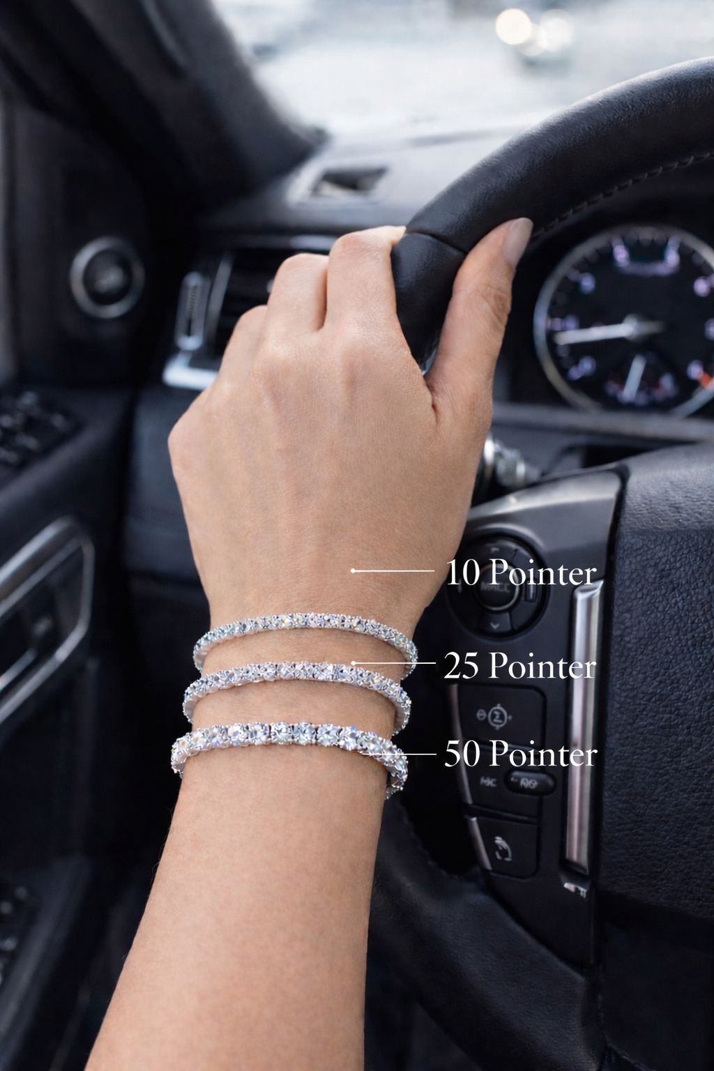 10 Pointer American Diamond Solitaire Classic Anti Tarnish Tennis Bracelet