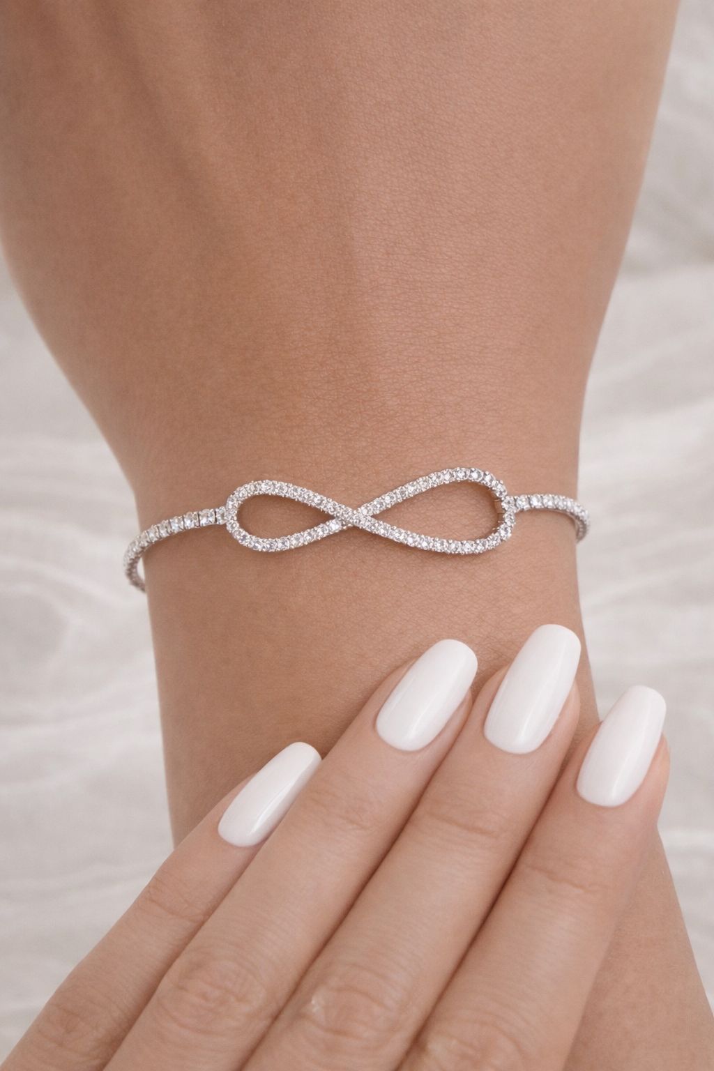 Adjustable Infinity American Diamond Bracelet