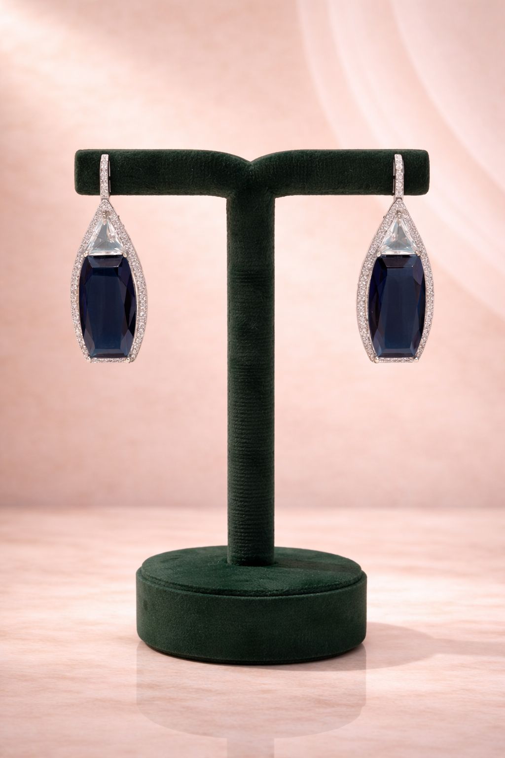 Premium Blue Bella Statement Women's Party Earrings