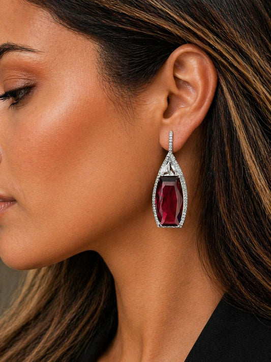 Premium Ruby Bella Statement Women's Party Earrings