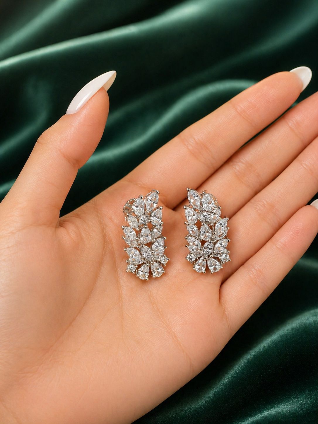 Premium Marquise and Drop Solitaire Cocktail Party Earrings for Women