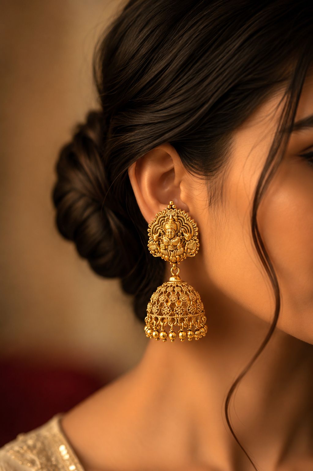 Festive Exclusive Mahamaya Hand Carved Jhumkis