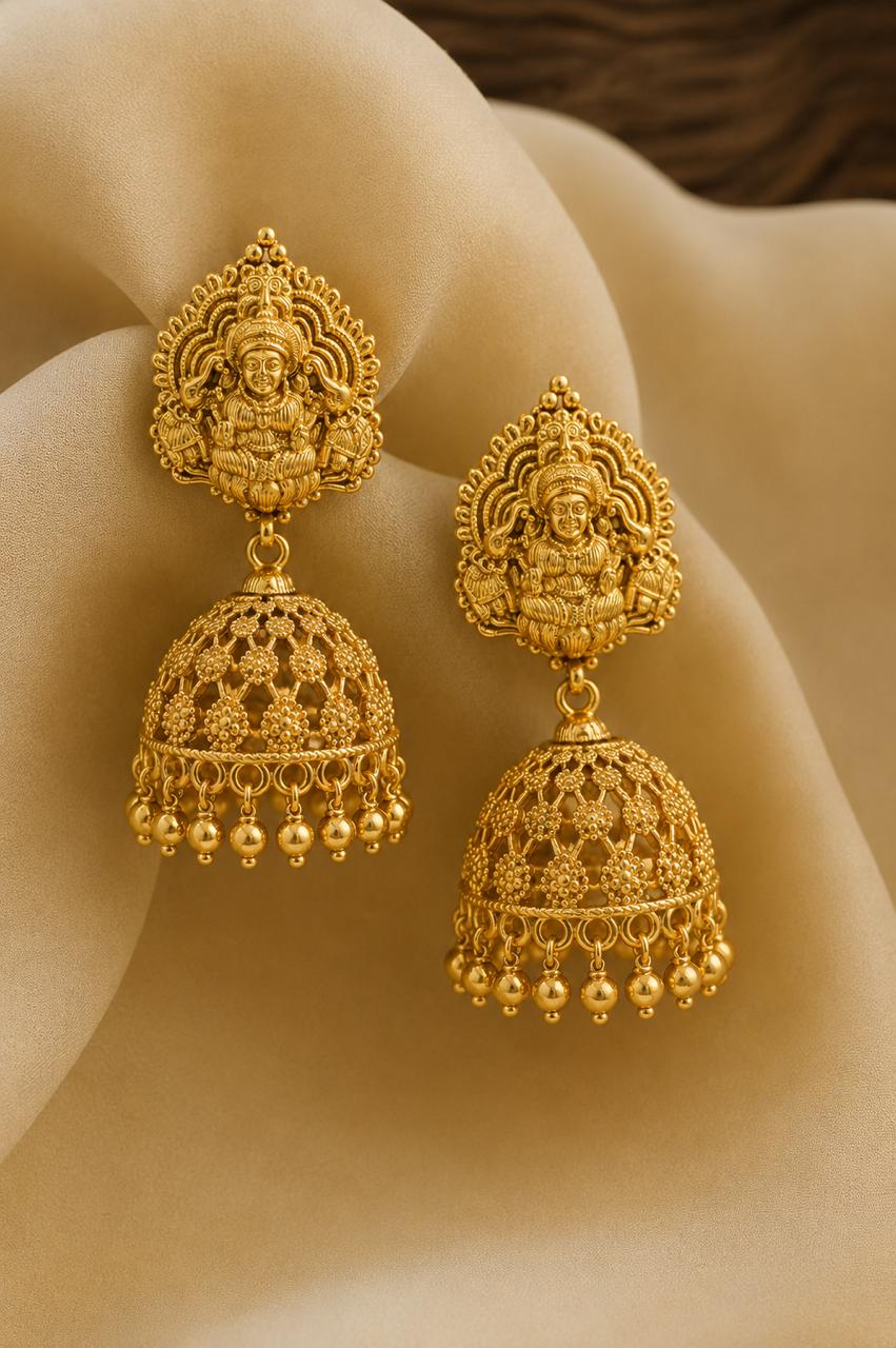 Festive Exclusive Mahamaya Hand Carved Jhumkis