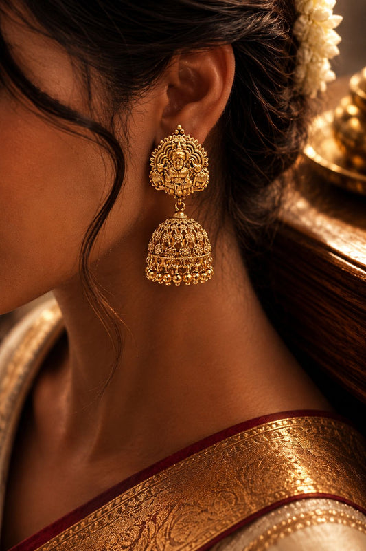Festive Exclusive Mahamaya Hand Carved Jhumkis