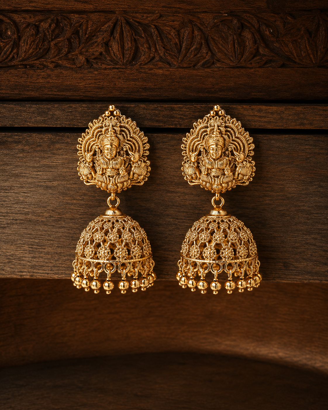 Festive Exclusive Mahamaya Hand Carved Jhumkis